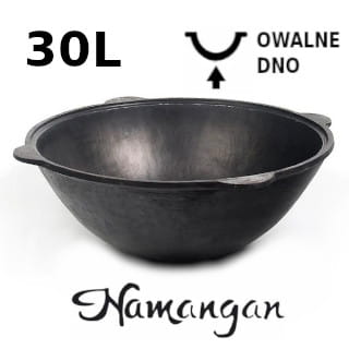 Kazan uzbecki 30l żeliwo pilaw gotowanie na ognisku