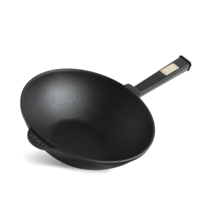 Patelnia żeliwna z drewnianym uchwytem WOK Black 240 x 76