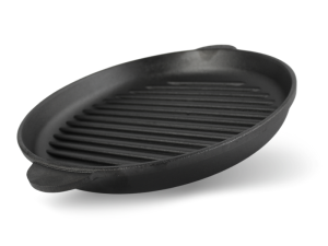 Patelnia żeliwna bez uchwytu seria MONOLITH grill 280 x 35