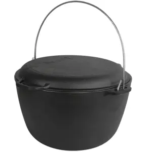 Kociołek żeliwny seria TOURISM 10l pokrywka / patelnia