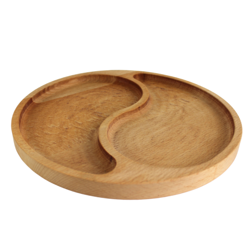 Deska do serwowania DUO buk 28cm 2 sekcje
