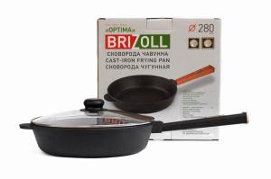 Patelnia żeliwna z pokrywką OPTIMA BLACK 280 x 60 