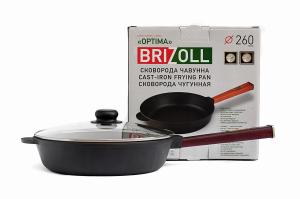 Patelnia żeliwna z pokrywką OPTIMA BORDO 260 x 60 