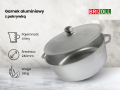 Garnek aluminiowy z pokrywką 4l