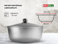 Garnek aluminiowy z pokrywką 4l
