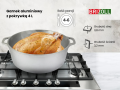 Garnek aluminiowy z pokrywką 4l