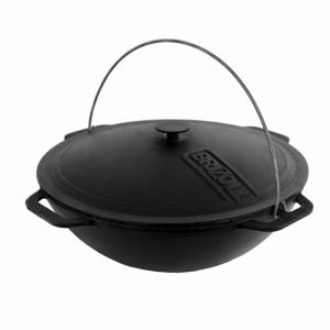 Kociołek żeliwny KAZAN 8l z pokrywką 