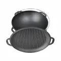 Kociołek żeliwny KAZAN 15l z pokrywką/patelnią grill 400 mm