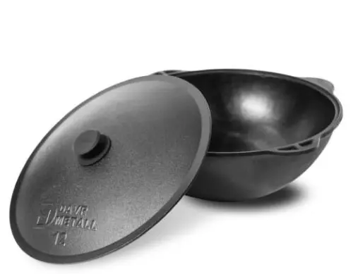 Kazan uzbecki Davr Metal 12l z aluminiową pokrywką