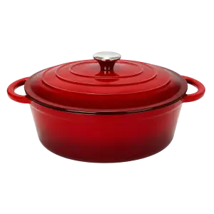 Owalny emaliowany garnek żeliwny do pieczenia 3,5 L 28 cm
