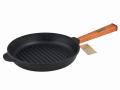 Patelnia żeliwna grillowa Brizoll seria OPTIMA z uchwytem 24cm
