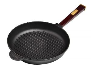 Żeliwna patelnia Grill OPTIMA BORDO 280 x 50