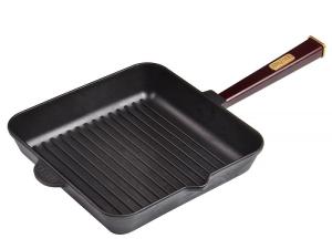 Żeliwna patelnia Grill OPTIMA BORDO 280 x 280 x 50  