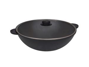 Patelnia żeliwna WOK 4,7l z pokrywką 