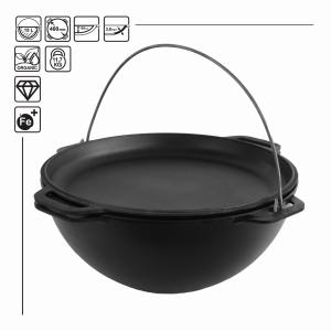 Kociołek żeliwny KAZAN 15l z patelnią