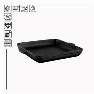 Żeliwna patelnia do serwowania kwadratowa 180 x 180 x 25